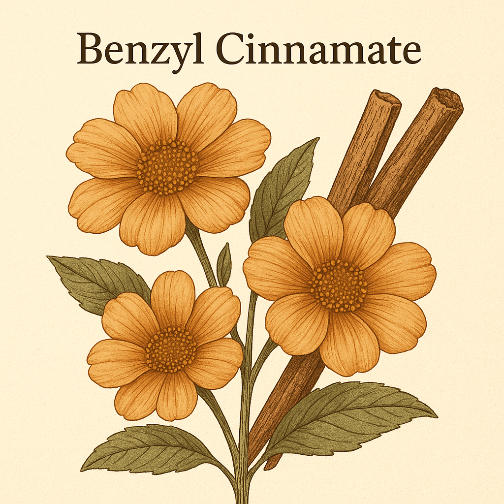 BENZYL CINNAMATE - A floral-balsamic fixative with a warm, sweet, and persistent profile. Adds volume, roundness, and hold to floral and oriental compositions.