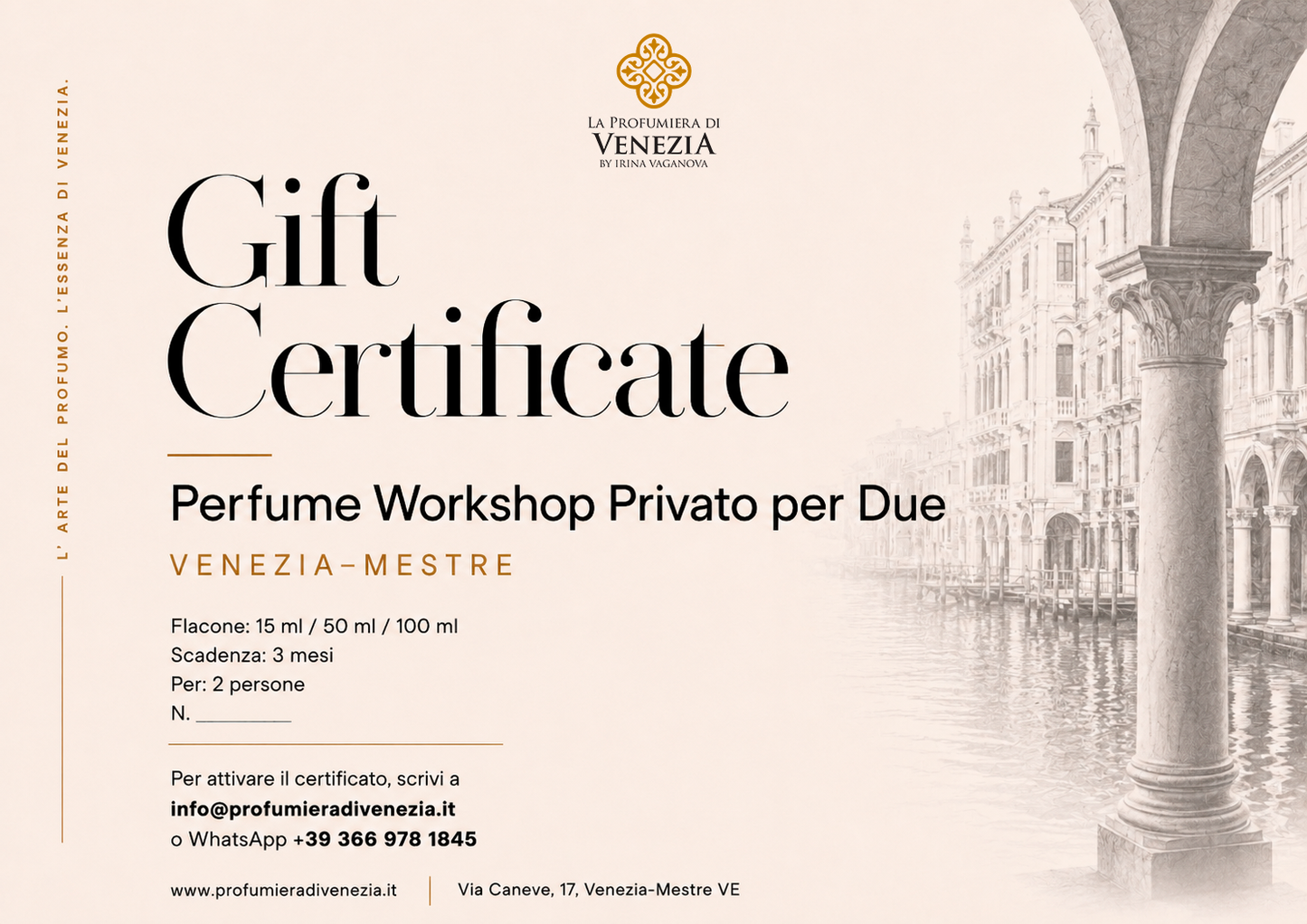 Buono Regalo Digitale — Perfume Workshop a Mestre (Venezia)