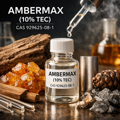 AMBERMAX (10% TEC)  CAS 929625-08-1 – nota ambrata legnosa, secca, intensa e molto diffusiva