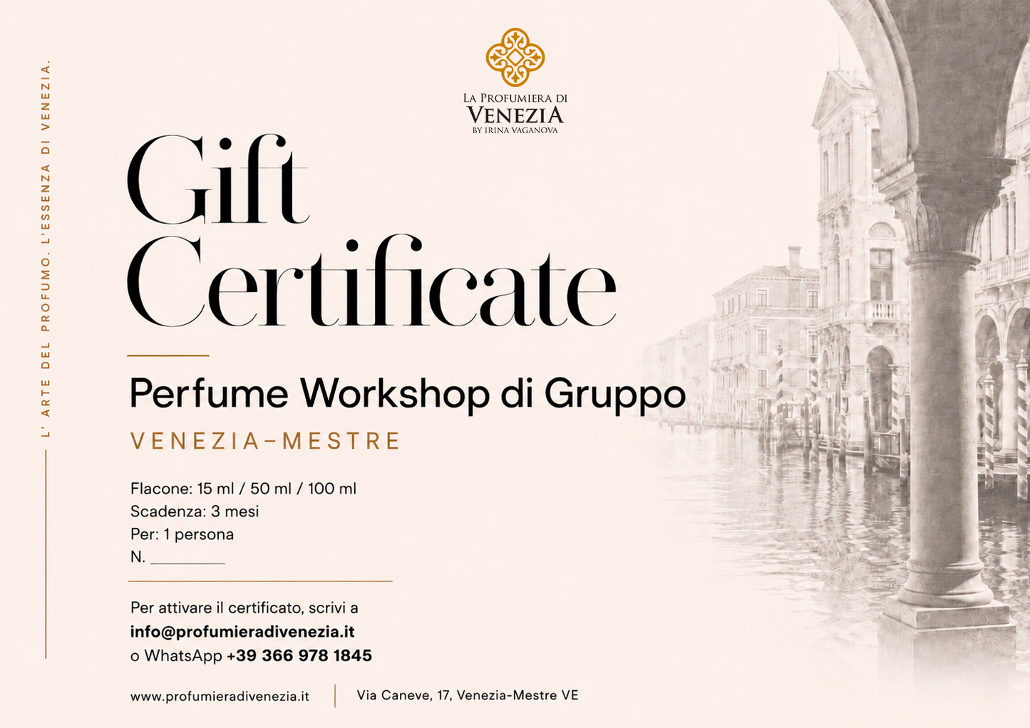 Buono Regalo Digitale — Perfume Workshop a Mestre (Venezia)