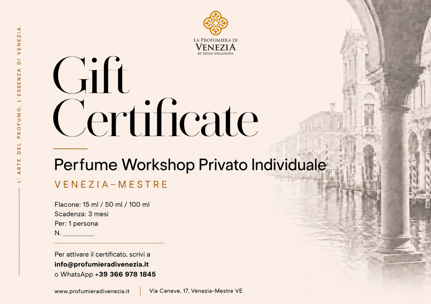 Buono Regalo Digitale — Perfume Workshop a Mestre (Venezia)