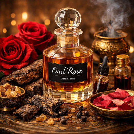 OUD ROSE BASE - nota oud rosata, legnosa e ambrata