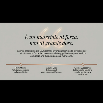 AMBERMAX (10% TEC)  CAS 929625-08-1 – nota ambrata legnosa, secca, intensa e molto diffusiva