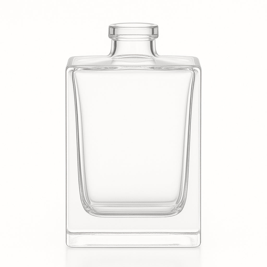 Bottiglia di vetro per profumo quadrato 15 ml trasparente FEA 15