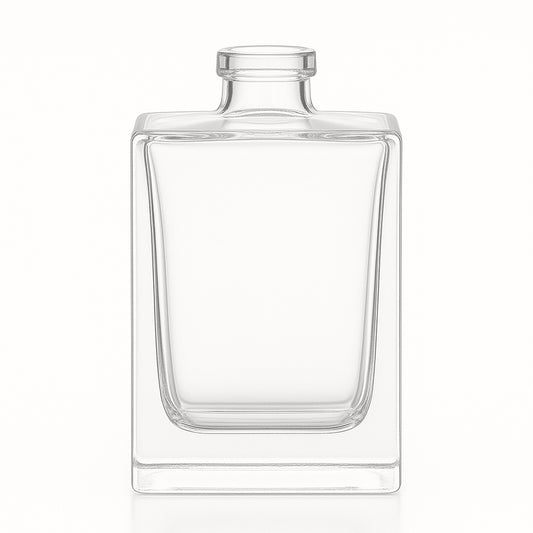 Bottiglia di vetro per profumo quadrato 15 ml trasparente FEA 15