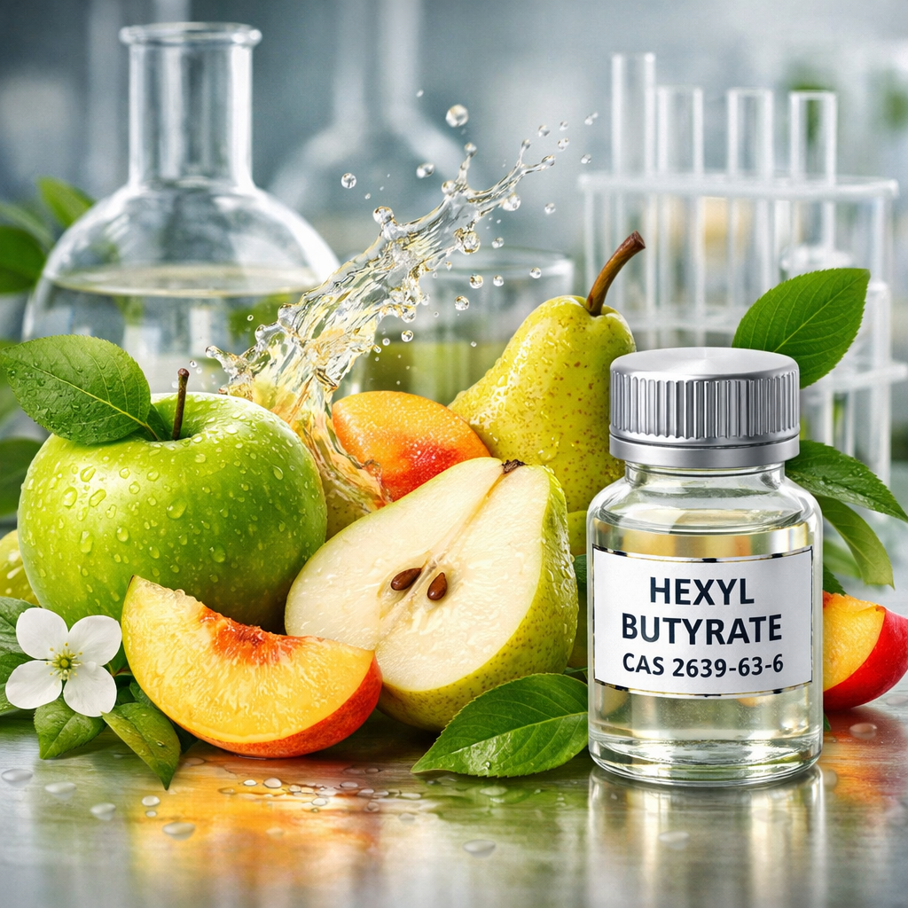 HEXYL BUTYRATE CAS 2639-63-6 - nota fruttata verde con sfaccettature di mela, pera e polpa fresca